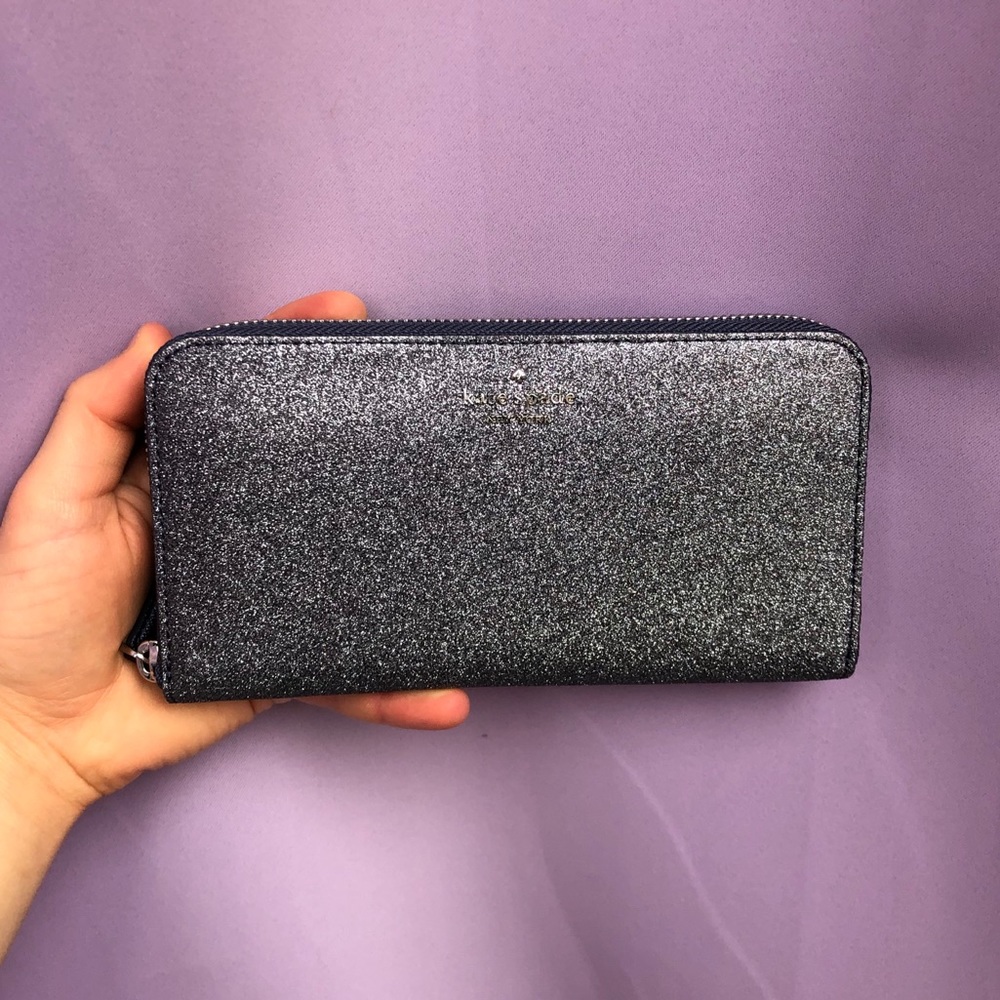 🎁Kate Spade lola glitter large continental wallet